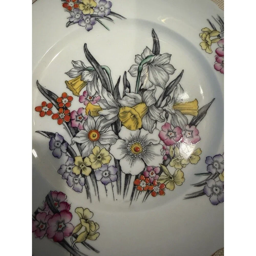 Vintage Victoria C&E (Cartwright & Edwards) England Bone China Plate w/ Daffodil